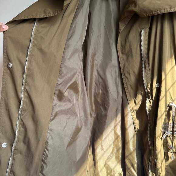 Rachel Roy Oversized-Collar Asymmetrical Anorak Jacket Army Green (Size Large) - Picture 5 of 7